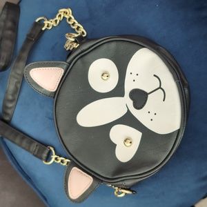 Betsy Johnson dog Boston terrier purse